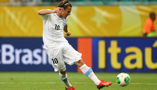 Diego Forlan bereitete Uruguays 1:0 vor und erzielte den zweiten Treffer selbst