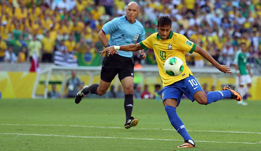 Neymar brachte die Selecao mit einer sehenswerten Direktabnahme in Führung