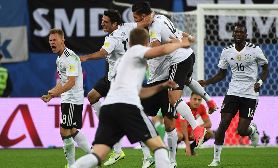 Schlusspfiff! Deutschland besiegt Chile mit 1:0 und gewinnt den Confederations Cup 2017! Joshua Kimmich lässt seinen Emotionen freien Lauf