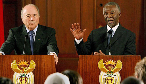 WM 2010, Südafrika, Sepp Blatter, Thabo Mbeki