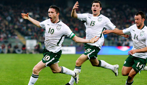 Achtung Frankreich: Irlands Stürmerstar Robby Keane (l.) erzielte in 92 Länderspielen 40 Treffer