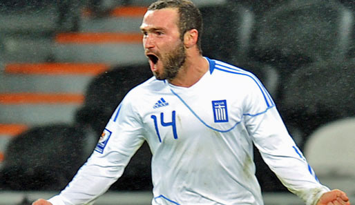 Dimitrios Salpingidis schoss Otto Rehhagel und Griechenland mit seinem Tor zur WM
