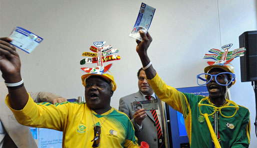 Fans von Südafrika konnten ein Ticket für die WM im eigenen Lande ergattern