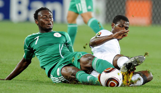 Chinedu Obasi (l.) absolvierte bislang elf Länderspiele für sein Heimatland Nigeria
