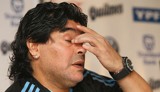 Diego Armando Maradona ist seit 2008 Trainer der argentinischen Nationalmannschaft