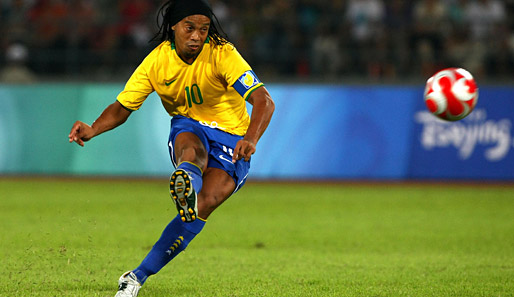 Ronaldinho bestritt bislang zehn WM-Spiele und erzielte dabei zwei Tore