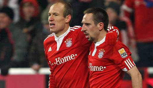 Arjen Robben (l.) und Franck Ribery sind die größten Stars der Bundesliga