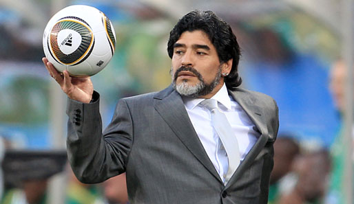 Diego Maradona ist seit Oktober 2008 Nationalcoach Argentiniens