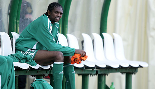 Nwankwo Kanu saß in letzter Zeit häufig auf der Ersatzbank in Nigerias Nationalmannschaft