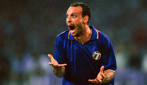 Salvatore Schillaci erzielte in 16 Länderspielen für Italien sieben Tore