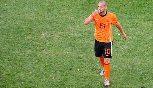 Wesley Sneijder spielt seit 2003 für die niederländische Nationalmannschaft