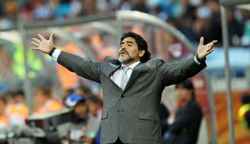 Diego Maradona ist seit 2008 Trainer von Argentiniens Nationalmannschaft
