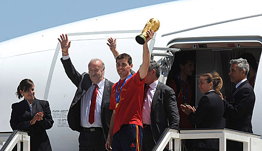 Die spanische Nationalmannschaft wurde in ihrer Heimat begeistert empfangen
