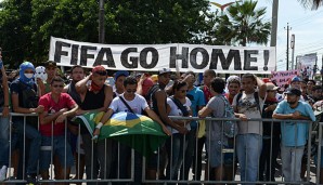 Beim Confed-Cup im Sommer protestierten die Einheimischen gegen die FIFA