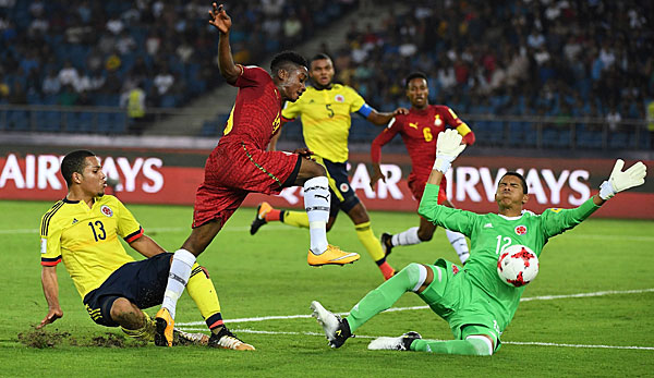 Ghana im Länderspiel gegen Kolumbien