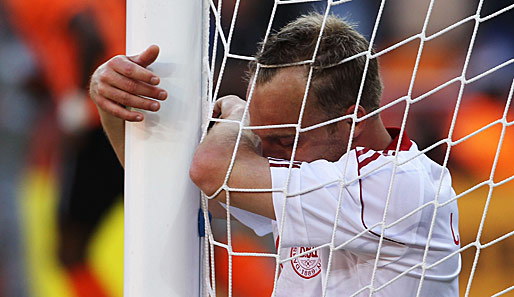 Beim 0:2 gegen die Niederlande war für die Dänen um Lars Jacobsen viel Pech dabei