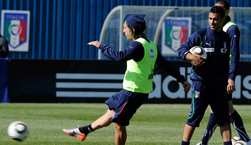 Andrea Pirlo konnte in Südafrika erstmals mit der Mannschaft trainieren