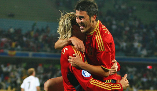 Hoffnungsträger bei der WM: Das spanische Sturmduo Fernando Torres (l.) und David Villa