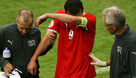 Alexander Frei fiel bei der EM 2008 nach eine Verletzung im ersten Spiel aus