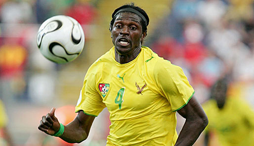 Arsenals Emmanuel Adebayor traf gegen Kamerun zum 1:0-Sieg für Togo