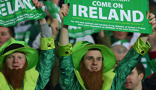 Stehen wie ein Mann hinter ihrer Nationalmannschaft: Die Fans aus Irland
