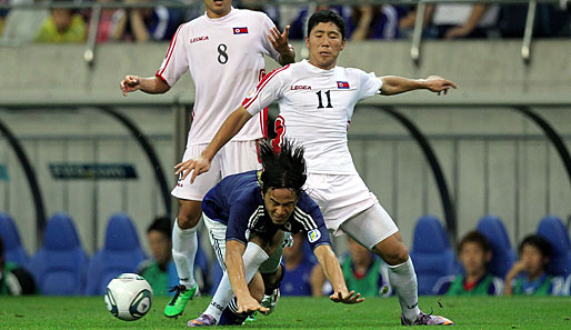 Die japanische Nationalmannschaft verlor gegen Nordkorea mit 0:1