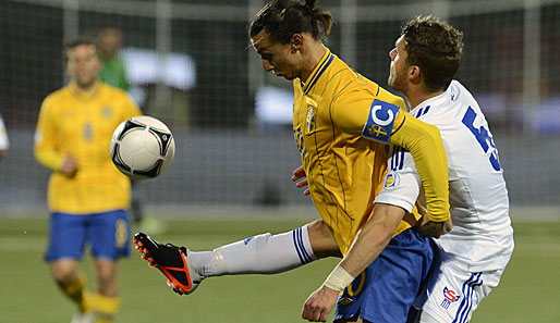 Zlatan Ibrahimovic war in der Nationalmannschafts Schwedens der einzige Lichtblick