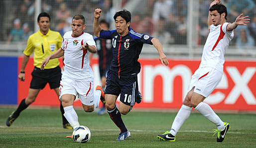 Manchester-Star Shinji Kagawa konnte die Niederlage gegen Jordanien nicht verhindern