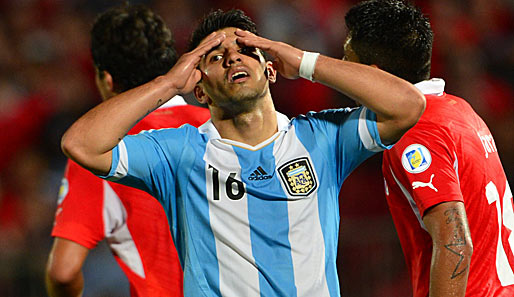 Sergio Agüero fehlt Argentiniens Trainer Alejandro Sabella in den WM-Qualifikantionsspielen