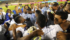 Die Spieler von Honduras feiern die dritte WM-Teilnahme des Landes ausgelassen