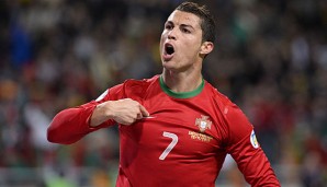 Cristiano Ronaldo hat in Hin- und Rückspiel der WM-Quali-Playoffs ingesamt vier Tore erzielt
