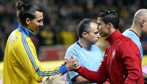 Der Eine fährt, der Andere nicht: Cristiano Ronaldo (r.) und Zlatan Ibrahimovic