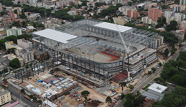 Auch die Arena da Baixada in Curitiba litt unter erheblichen Verzögerungen