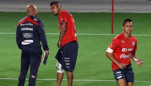 Arturo Vidal musste beim Training der Chilenen wegen Knieschmerzen kürzer treten