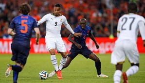 Kevin-Prince Boateng verlor mit Ghana den Test in Holland (0:1)