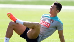 Cristiano Ronaldo konnte nach seiner Verletzung am Knie erstmals wieder trainieren