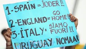 Unterschwellige Aussage: Nicht jede Nation erreichte - so wie Uruguay - das Achtelfinale...