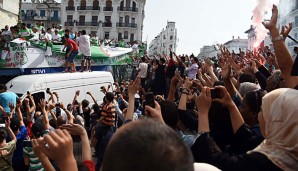 Die algerischen Fans bereiteten der Nationalmannschaft einen großartigen Emfang