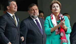 Rousseff (r.) hatte sich vor und während der WM viel Kritik anhören müssen