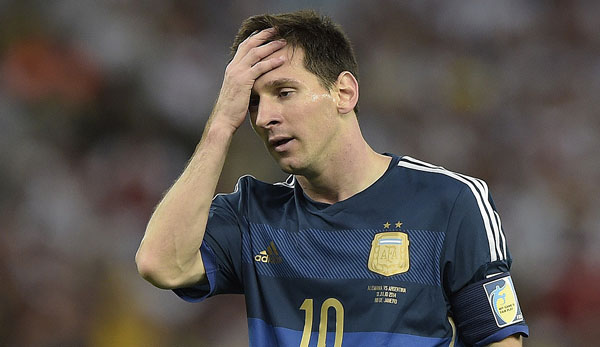Lionel Messi und die Argentinier unterlagen im Finale der deutschen Mannschaft
