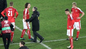 Trainer Marcel Koller und Kapitän Julian Baumgartlinger nach der 0:1-Pleite gegen Irland in Wien