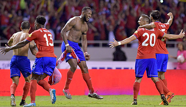 Costa Rica nach dem Sieg gegen Honduras