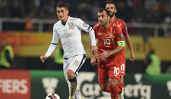 Das Hinspiel gegen Mazedonien gewann Italien in Skopje mit 3:2 (1:0)