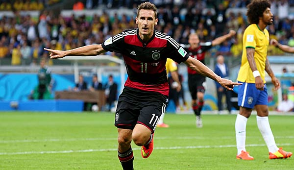Bei der WM 2014 wurde Miroslav Klose zum WM-Rekordtorschützen