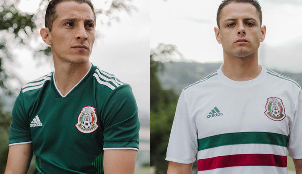 Die beiden Trikots der mexikanischen Nationalmannschaft bei der WM 2018 in Russland.