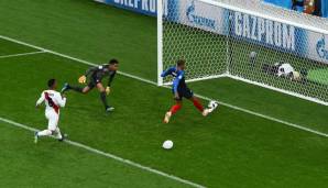 Kylian Mbappe staubte zum 1:0 für Frankreich gegen Peru ab.