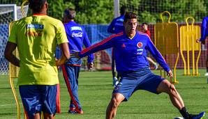 James Rodriguez hat vor dem WM-Auftakt mit Wadenproblemen zu kämpfen und gilt für das Spiel gegen Japan als fraglich.