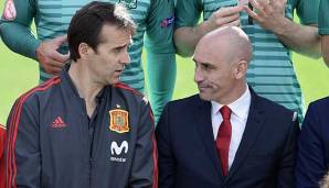 Gehen kurz vor der WM getrennte Wege: Spaniens Verbandschef Luis Rubiales und Trainer Julen Lopetegui.