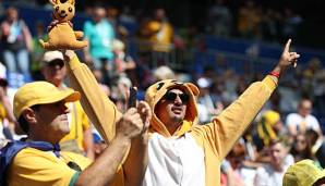 Die Fans der Soceroos hoffen auf einen australischen Sieg gegen Peru.