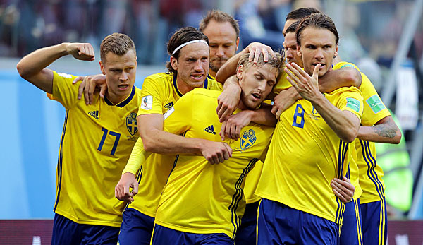 Schweden bejubelt den Einzug ins WM-Viertelfinale.
